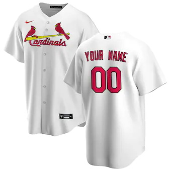 mens nike white st louis cardinals home replica custom jers